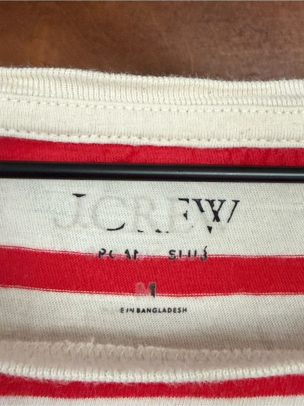 J. Crew - Boatneck Striped Short Sleeve Tee -  Red / White - Women’s Medium